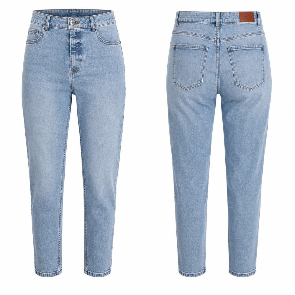 Naf Naf Paris Mom Jeans Womens 8 Light Wash Stretch Denim